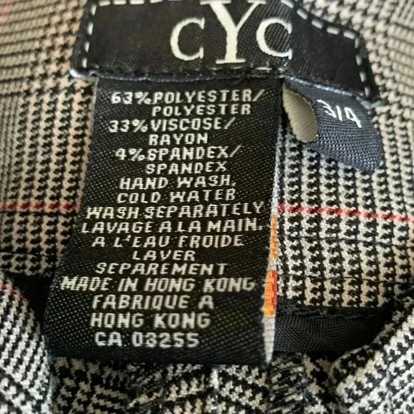 CYC Plaid Dress Pants, Wide Leg. dark  academia - Picture 5 of 6